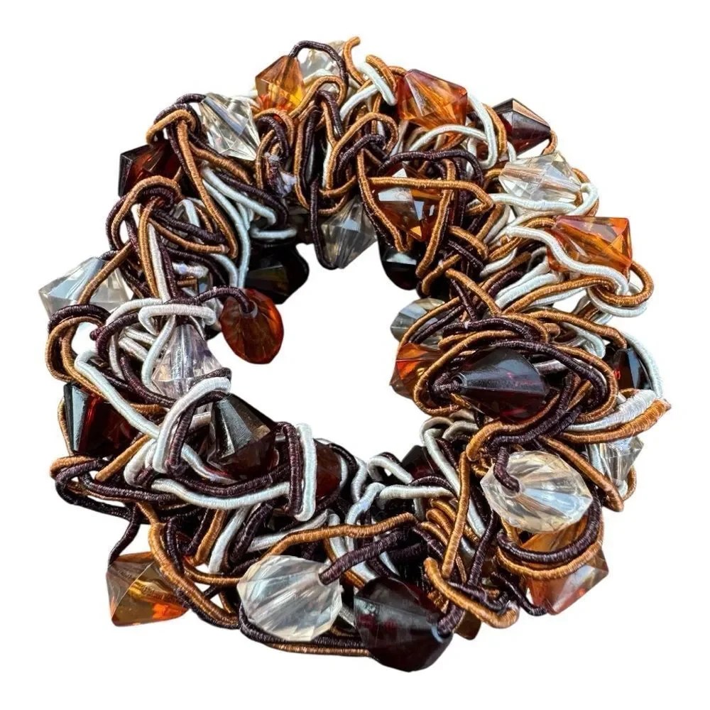 3 Gorgeous Stretch Beaded Hair Scrunchies